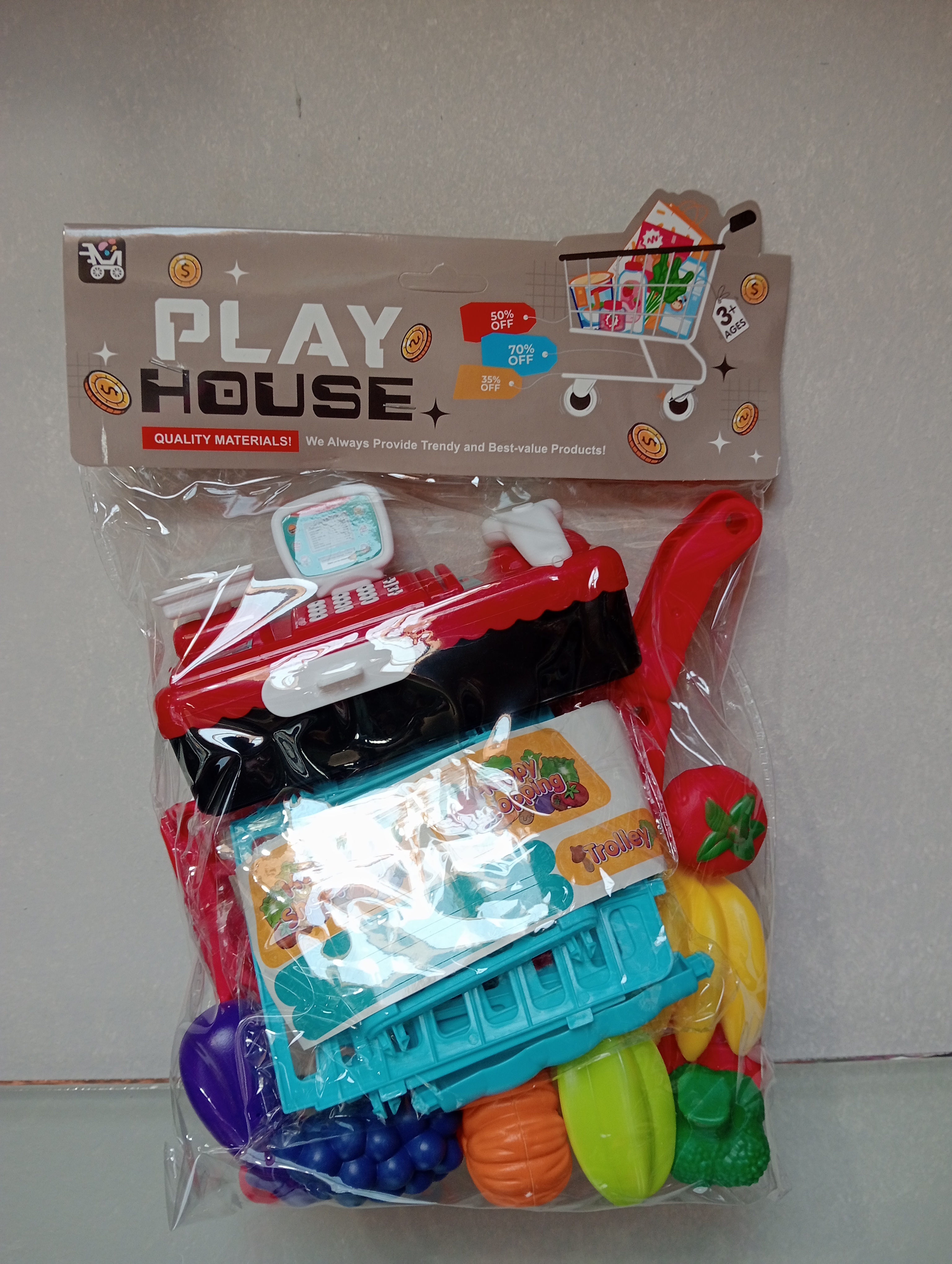 CARRITO SUPERMERCADO Y CAJA REGISTRADORA MINI